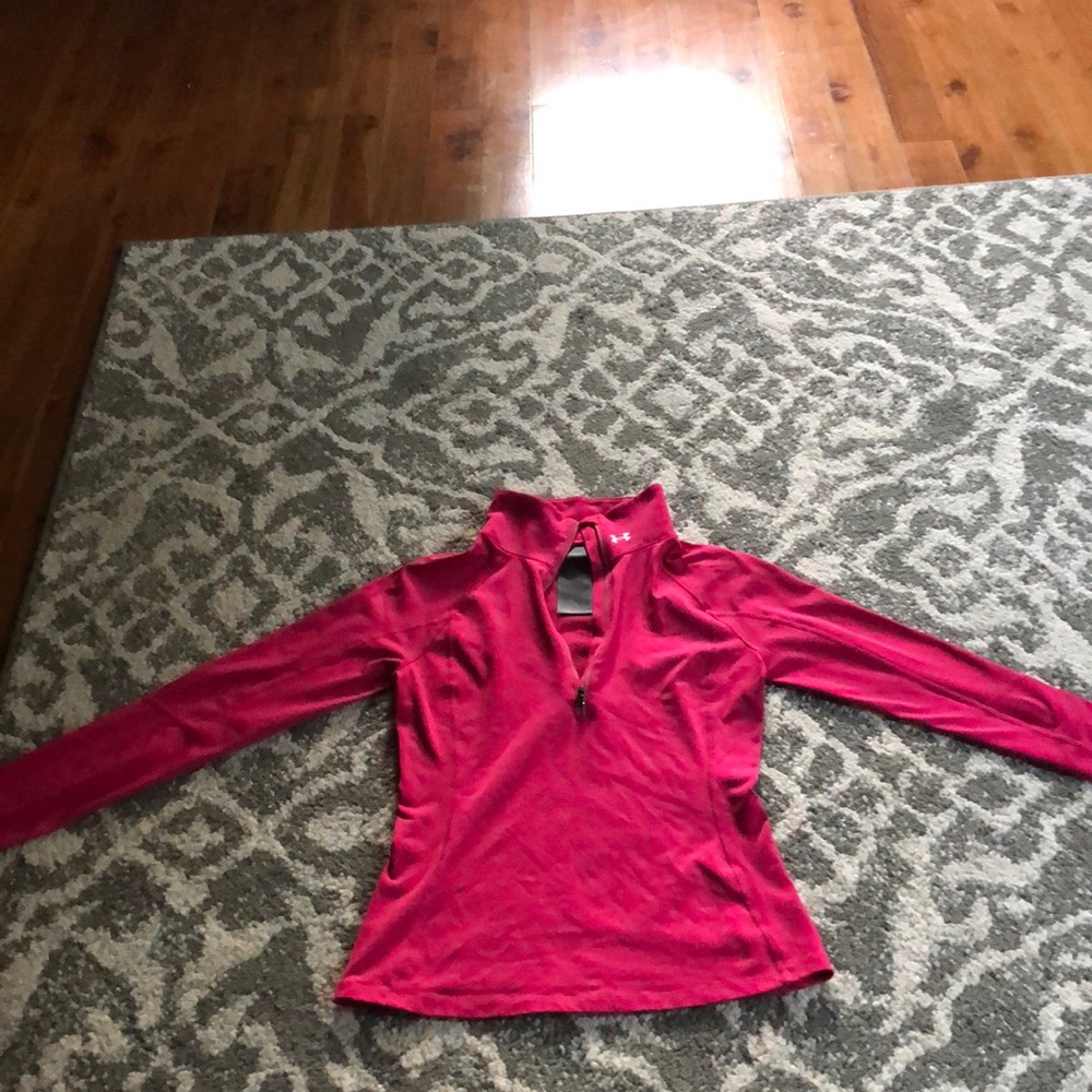 An 1/4 zip under Armour sweatshirt